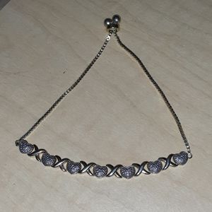 Gold Diamond heart bracelet